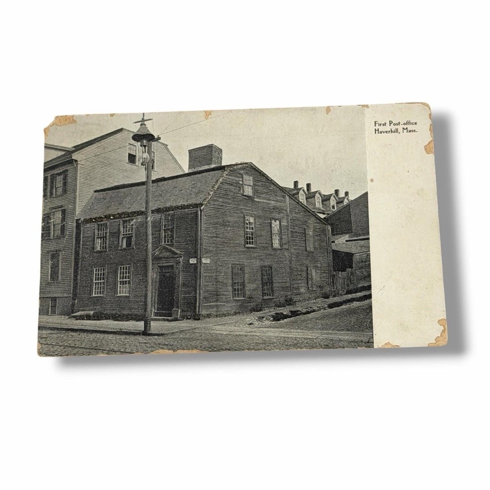 Postcard First Post Office Haverhill Massachusetts Undivided Back Card A429